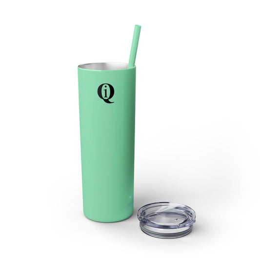 IQ Fashion | Skinny Tumbler with Straw, 20oz