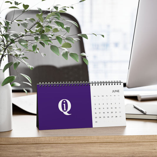 IQ Fashion | Simplex Desk Calendar (2025 grid)