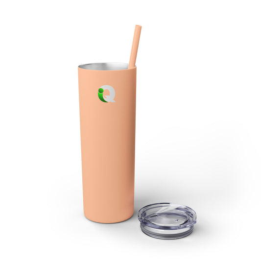 IQ Fashion | Skinny Tumbler with Straw, 20oz