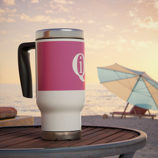 IQ Fashion | Stainless Steel Travel Mug with Handle, 14oz