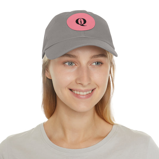 IQ Fashion | Dad Hat with Leather Patch (Round)